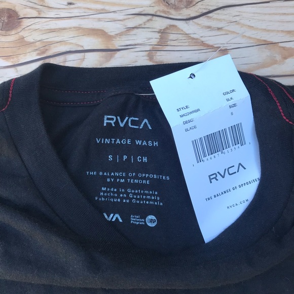 RVCA Black Cotton Tee - Picture 10 of 13